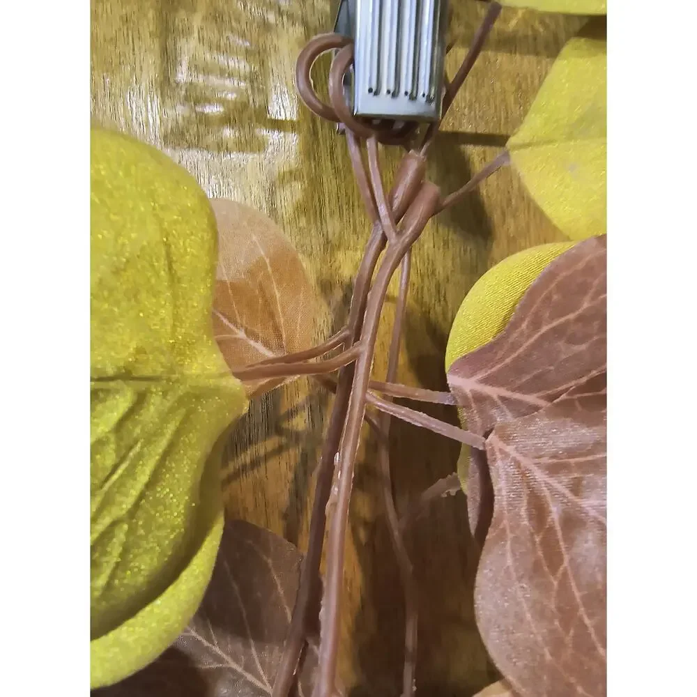 1015.  Six Strands of Leaf Garlands Rose Gold Mustard